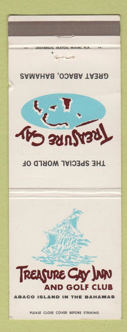 Matchbook Cover - Treasure Cay Inn Golf Club Abaco Island Bahamas WORN
