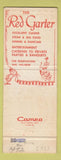 Matchbook Cover - The Red Garter Roanoke VA restaurant