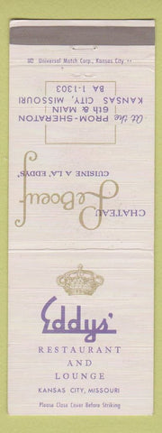 Matchbook Cover - Eddys' Restaurant Kansas City MO