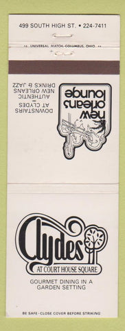 Matchbook Cover - Clydes Restaurant