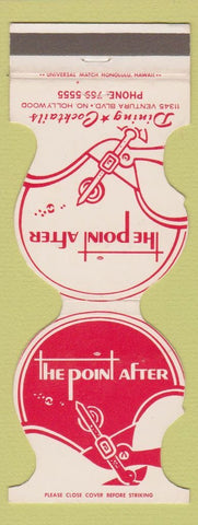 Matchbook Cover - Point After Restaurant North Hollywood CA football WEAR