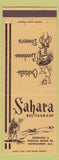 Matchbook Cover - Sahara Restaurant Montgomery AL
