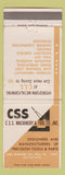 Matchbook Cover - CSS Machinery Tool Philadelphia PA WEAR