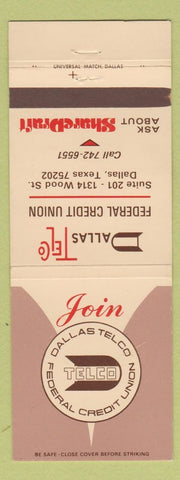 Matchbook Cover - Dallas Telco Credit Union Dallas TX