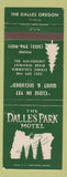 Matchbook Cover - Dalles Park Motel The Dalles OR