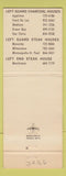 Matchbook Cover Fuzzy Thurston Max McGee Green Bay Packers Football Appleton WI