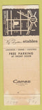 Matchbook Cover - Stables Restaurant Washington DC