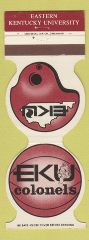 Matchbook Cover - Eastern Kentucky Colonels Football bAsketball 1974