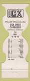 Matchbook Cover - San Diego Chargers Football 1981 ICX