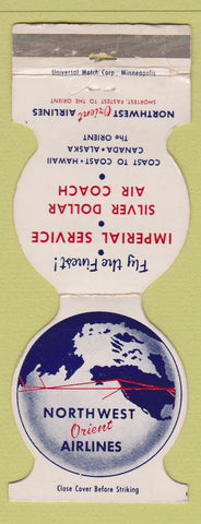 Matchbook Cover - Northwest Orient Airlines WORN Jewelite