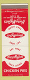 Matchbook Cover - Henry Moffett's Chicken Pies Bellflower CA