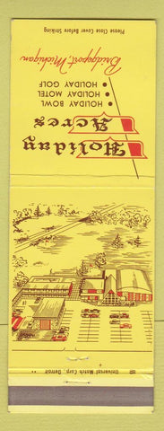 Matchbook Cover - Holiday Acres Motel bowling golf Bridgeport MI