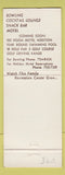 Matchbook Cover - Holiday Acres Motel bowling golf Bridgeport MI