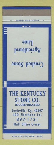 Matchbook Cover - Kentucky Stone Louisville KY Agricultural Lime
