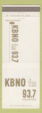 Matchbook Cover - KBNO Radio 93.7 FM Houston TX