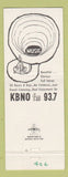 Matchbook Cover - KBNO Radio 93.7 FM Houston TX