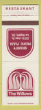 Matchbook Cover - The Willows Restaurant Los Angeles CA