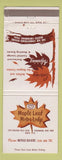 Matchbook Cover - Maple Leaf Motor Lodge Tonawanda NY