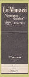Matchbook Cover - Monaco Inn Tucson AZ