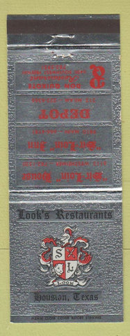 Matchbook Cover - Look's Restaurants Houston TX