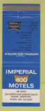 Matchbook Cover - Imperial 400 Motel Helena MT