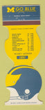 Matchbook Cover - Michigan Wolverines Football 1981 Burger King Ann Arbor MI