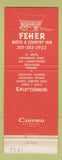 Matchbook Cover - Feher Motel Country Inn Newton NJ