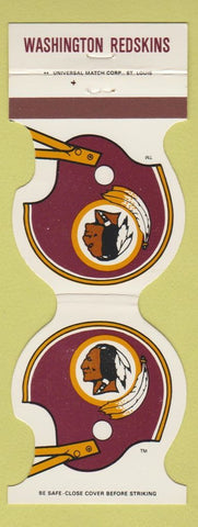Matchbook Cover - Washington Redskins Football