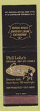 Matchbook Cover - Phil Lehr's Steak House San Francisco CA