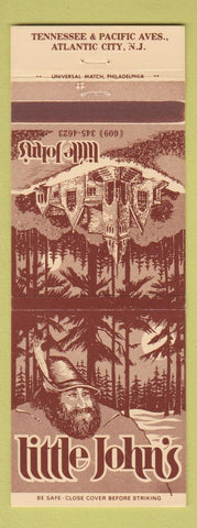 Matchbook Cover - Little John's Atlantic City NJ