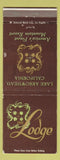 Matchbook Cover - The Lodge Lake Arrowhead CA WEAR