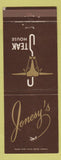 Matchbook Cover - Jonesy's Steak House Napa CA WEAR