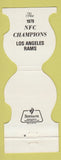 Matchbook Cover - Los Angeles Rams Football 1979 NFL Champs
