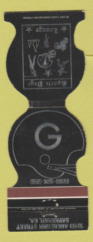 Matchbook Cover - Sports Page Lounge Savannah GA