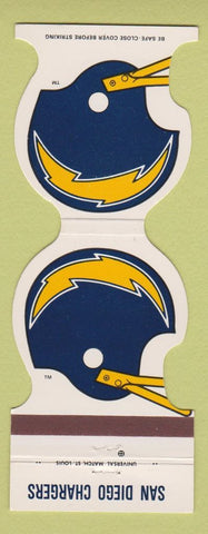 Matchbook Cover - San Diego Chargers Football 1982 Fastman's San Diego CA