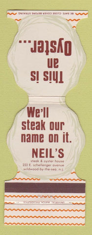 Matchbook Cover - Neil's Steak & Oyster House Wildwood by the Sea NJ