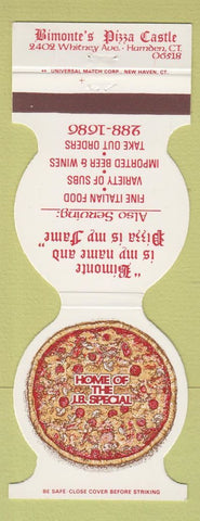 Matchbook Cover - Bimonte's Pizza Castle Hamden CT