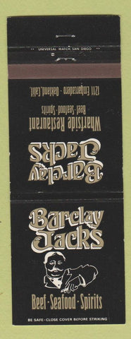 Matchbook Cover - Barclay Jack's Restaurant Oakland CA