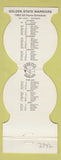 Matchbook Cover - Golden State Warriors Basketball 1982-83