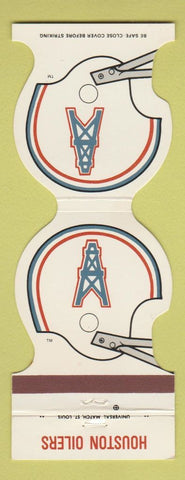 Matchbook Cover - Houston Oilers Football The Stadium College Station TX WEAR