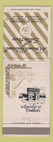 Matchbook Cover - Le Gourmet Restaurant Sutton House Washington DC WEAR