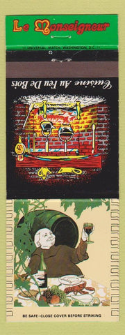 Matchbook Cover - Le Monseigneur Restaurant Silver Spring MD