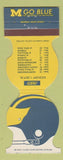 Matchbook Cover - Michigan Wolverines Football 1980 Haab's Ypsilanti MI