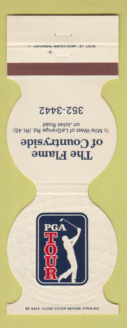 Matchbook Cover - PGA Tour Golf Flame of Countryside IL