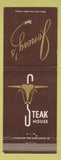 Matchbook Cover - Jonesy's Steak House Napa CA