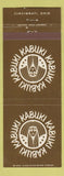 Matchbook Cover - Kabuki Cincinnati OH