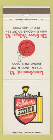 Matchbook Cover - Lou Malnatti's Pizza Lincolnwood Elk Grove Village IL