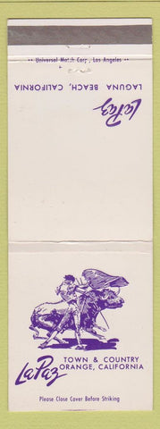 Matchbook Cover - La Paz Town & Country Laguna Beach Orange CA
