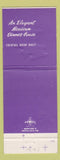Matchbook Cover - La Paz Town & Country Laguna Beach Orange CA
