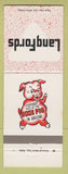 Matchbook Cover - Langfords Dixie Pib BBQ Abilene TX